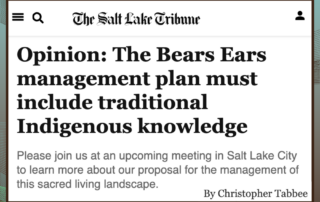 The Bears Ears management plan must include traditional Indigenous knowledge